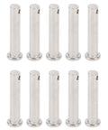 10Pcs Stainless Steel Clevis Pin Set 304 Flat Head Pins With Holes Universal T Shape Round Pins Rugged Heavy Duty Rust Resistant Kit