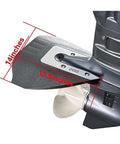 Whale Tail Hydrofoil Stabilizer For Boat Outboards 8 To 40 HP Boosts Stability And Performance showing dimensions