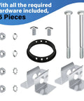 Padlock Fastener Kit For Delta Jobox Cabinets 15 Piece Set With O Rings Clips Nuts Bolts Heavy Duty Steel Portable Lock Kit