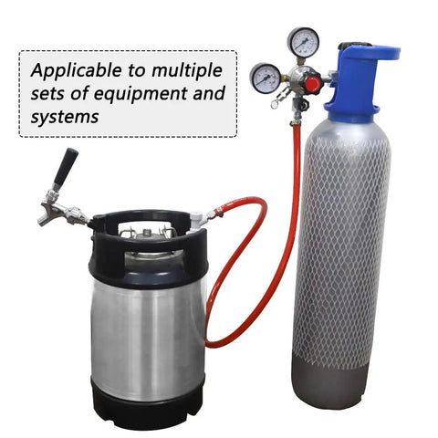 Ball Lock Keg Quick Connect Fittings With Swivel Nuts For 3/16 Inch Liquid Hose And 5/16 Inch Gas Hose, MFL ball lock disconnects on keg and CO2 tank