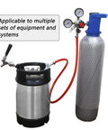 Corny Keg Quick Disconnect CO2 Ball Lock Set With Swivel Nut And Worm Clamps For Gas In And Liquid Out No Leaks Ideal For Cornelius Keg Home Brewing And DIY Draft System, CO2 tank and keg connection