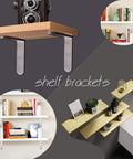No Sweat Mounting 4X4 Inch Stainless Steel L Brackets Handle Serious Weight On Wall Hung Wood Shelves Rust Free Corner Braces With Countersunk Holes And Screws Included on a wooden shelf with cameras.