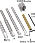 7 Piece Pen Mill Trimmer Set Featuring Heavy Duty Steel Cutter And Multi Size Pilot Shafts For 7Mm 8Mm 10Mm Tubes including cutter and shafts.
