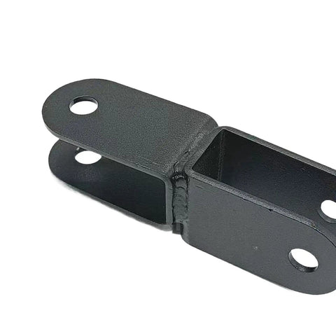 Double Pulley Wheel Bracket For Home Gym Pull Down Attachment Roller Pulley Rack Cross U Shaped DIY Fitness Gear Easy Install Lightweight Metal Frame For Smooth Cable Movements And Strength Training, black metal close-up