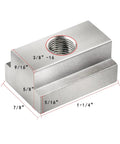Heavy Duty T Slot Nuts And Button Socket Cap Screws For Toyota Tundra Tacoma Pickup Truck Bed Deck Rails Cleats Rack And Bike Mount Rock Solid Hella Durable 8 Pack Silver Finish, showing dimensions and threaded design.