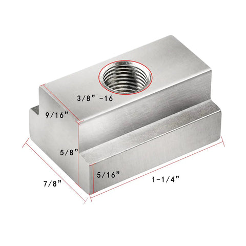 Heavy Duty T Slot Nuts And Button Socket Cap Screws For Toyota Tundra Tacoma Pickup Truck Bed Deck Rails Cleats Rack And Bike Mount Rock Solid Hella Durable 8 Pack Silver Finish, showing dimensions and threaded design.