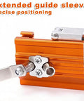 Hand Crank Chainsaw Sharpener Kit With 7 Grinding Heads, Universal Fit For 4 To 22 Inch Saws, Portable Aluminum Alloy Build, Orange