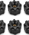 Kickass 1002 Pieces Stainless Steel Kayak Track Nuts Paired With Quarter Twenty T Slot Screws For Canoe Boat Rail Hardware No Sweat Heavy Duty Outdoors, six black track nuts.