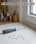 Heavy Duty Stainless Steel Split Lock Washers M6 300 Piece Pack on a workbench with a screwdriver.