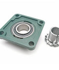 Premium 4 Bolt Flange Mounted Bearing Unit Single Piece Heavy Cast Iron Housing UKF207 H2307 F207 Smooth Rotation Reliable Industrial Performance Ideal For Machine Repair Workshops Or Garage Projects Built Tough To Take The Heat Daily, 4-bolt housing