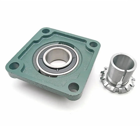 Premium 4 Bolt Flange Mounted Bearing Unit Single Piece Heavy Cast Iron Housing UKF207 H2307 F207 Smooth Rotation Reliable Industrial Performance Ideal For Machine Repair Workshops Or Garage Projects Built Tough To Take The Heat Daily, 4-bolt housing