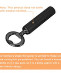 Heavy Duty Zinc Alloy Screw In Bottle Opener 4 Piece Set Matte Black Threaded design with a user-friendly handle for bars and parties.