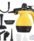 Handheld Steam Cleaner Powerhouse With 1050W Heat And Heavy Duty, 3.0 Bar, 350ml Tank, 9 Piece Accessory Kit, Ideal For Grimy Surfaces