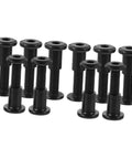 Heavy Duty 10 Pack Countersunk Binding Screws And Barrel Nuts For Furniture Hardware And Photo Album Crafting With Dang Solid Metal Construction And Sweat Free Assembly For Everyday Diy Tasks, black metal screws set