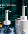 Desktop Water Dispenser With Hot And Cold Water, Three Level Volume Control, USB Charging, Electric ABS Pump on marble stand
