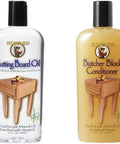 Butcher Block Oil And Conditioner Cutting Boards Food Grade Rehydrates Wood 12 Oz bottles with labels, 2-pack