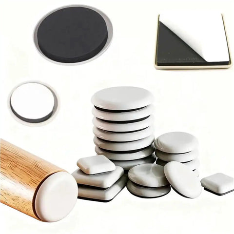 Stack of Chair Pads Floor Protectors For Chairs And Tables Self Adhesive Felt Pads Rubber Feet Glide Cushions No Slip 4 Pack