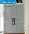 Double Front Door Lock Set With Dummy Handle, Built To Last Heavy Duty Adjustable Lever, Keyed Entry Deadbolt, Matte Black Finish