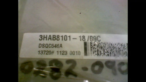 Used 3Hab8101-18-09C Drive Controller For Industrial Automation, CNC PLC Motion Control Card, Plug And Play Ready, 9.58 Lb, 18x8x6 Inches Compact Module, Durable Drive Control Unit For Smooth Axis Control, label close-up