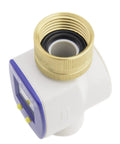 P3 Water Flow Meter With Heavy Duty Brass Swivel For Outdoor Hose, Accurate To One Tenth Gallon, LCD Display, Top View