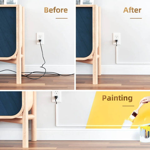 Effortless Wall Cable Hideaway Kit For TVs No More Dangly Cords With Self Adhesive One Cord Covers White Keeps Your Setup Clean And Safe Quick Install For Home Theater Living Room Or Office