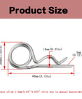 Heavy Duty Steel Double Loop Hitch Pin Clips Set For Various Hitch Pins And Cotter Hairpins Multi Use Assortment Kit With M3X80 Size 40 Pieces Built Tough For Trailers Towing Farm Equipment And Outdoor Gear product size diagram showing dimensions of 26mm x 80mm