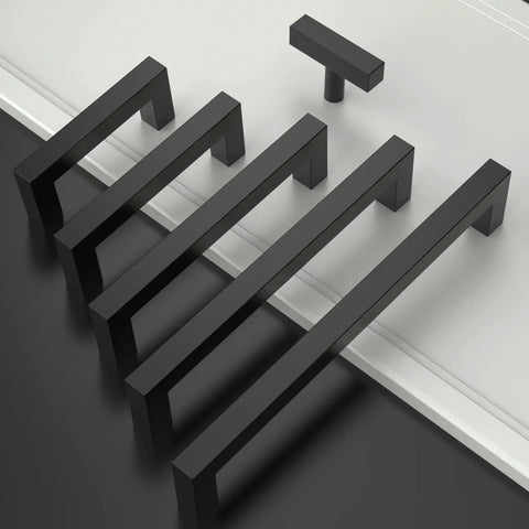 Matte Black Stainless Steel Cabinet Pulls 25 Pack Five Inch 128mm Durable Rust Resistant Finish Dope Sleek Modern Hardware