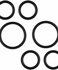 Moen 96778 O-Ring Kit For Kitchen Faucets, Durable Rubber Spout Seals in various sizes arranged on white background.