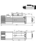 Premium 9.0KW ATC Air Cooled Spindle Motor For CNC Routing dimensions and design details showcasing 4 Pole and ISO30 Holder.