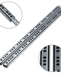 Two Way Smooth Glide Drawer Slides 17mm Wide 8 To 17 Inch Length 2 Pack, featuring full extension rails and multiple holes for mounting.