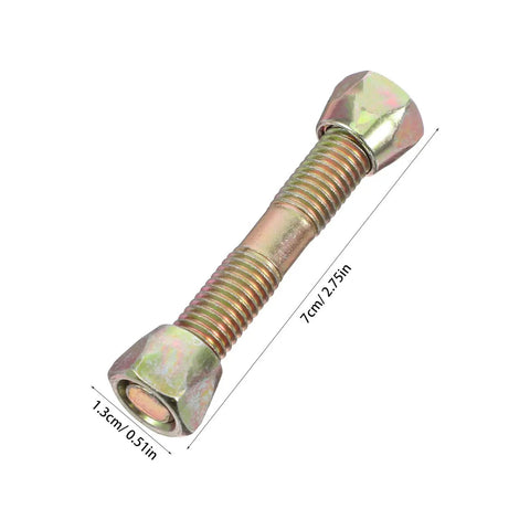 Heavy Duty Hanging Screws M10 Kit for Balcony and Garden Swing Hammock, single 7cm bolt with dimensions shown