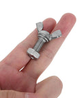 Butterfly Wing Screws Set M8x20mm Stainless Steel Hand Tighten Wing Bolts for DIY Projects Removable Structures and Machine Panels 6 Pack With Hex Nuts on fingers