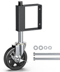 Heavy Duty Gate Caster With Spring Loaded Wheel, Swivel Gate Wheel for Wooden Gates and Fences, 220 Lbs Capacity Per Caster