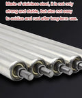 Heavy Duty Stainless Steel Conveyor Rollers Non Powered Idler Units For Belt Conveyors showing smooth stainless steel build and rust resistance.