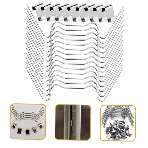 Must Have 50 Pack Greenhouse Glass Pane Fixing Clips Stainless Steel Wire Clamps For Secure Plant Covering Heavy Duty Garden Gear And Greenhouse Supplies