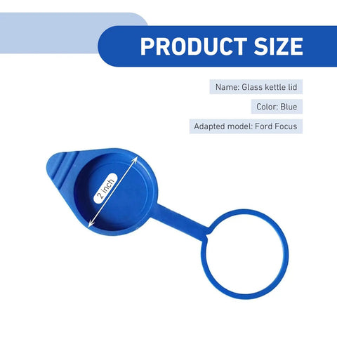 Ford Windshield Washer Fluid Cap Replacement for 2012 Through 2018, Direct Fit Wiper Reservoir Tank Cover, OEM CP9Z17A605A, Blue