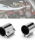 Beefy 1 Inch Exhaust Sleeve Clamp Band Set shown installed on Yamaha Banshee 1987-2006, highlighting high temp leak-free seal kit.