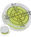 Ehlivhall 32Mm Round Bubble Level, High Precision For Acrylic with fluorescent yellow-green liquid for accurate readings.