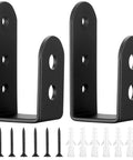 2x4 Door Barricade Brackets Heavy Duty U Shaped Security Holders For 2 By 4 Lumber with screws and anchors shown
