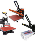 Premium 15x15 Inch Silicone Heat Press Pad Mat 0.3 Inch Thick Red displayed on heat press machines for even transfers.