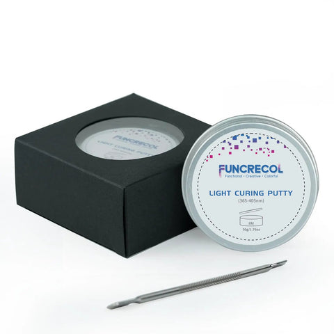 Kickass Quick Cure UV Modeling Putty For Heavy Duty Kit Repairs Patching Up Nicks Scratches Cracks Resin Plastic Wood Ceramic Counters Slick Smooth Finish Rapid Set 50g