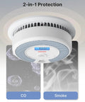 Killer Combo Wireless Photoelectric Smoke And CO Detector 6 Pack Bundle With Seamless Interconnected Alerts ceiling mounted smoke and CO detector with LCD display