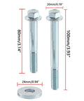 Top Shelf Heavy Duty 12 Piece Engine Stand Bolt Kit Featuring Metric Flange Bolts With Rust Proof Zinc Finish For Ls1 Ls2 Ls3 Ls6 53l 60l 62l V8 Motors Built Tough With Zero Fuss Installation, showing bolt sizes and materials.