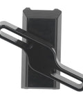 Smooth And Durable Aluminum Folding Bike Hinge Clamp Black Anodized Heavy Duty CNC Machined For Secure Bicycles With Stainless Steel Screw Rod Perfect Fit, top view showing design.
