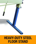 Heavy-duty steel floor stand for 72-Inch Manual Sheet Metal Brake For 22 Gauge Mild Steel And 20 Gauge Aluminum 6-Foot Capacity