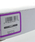 Heavy Duty Zinc Plated Carbon Steel Double End Dowel Screws 5 16 By 4 1 2 Inch packaging box showing 12 count.