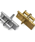 Spring Loaded Automatic Door Closing Hinge With Hidden Positioning Soft Close For Interior Doors Low Profile Silver Door Hardware