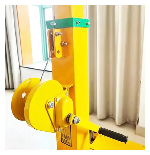 Workhorse Hydraulic Telescopic Wire Rope Mast 5 To 12 Meters With Hand Crank And Electric Drive close-up of pulley mechanism on the boom pole.