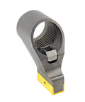 Kickass Hydraulic Torque Wrench Built With Lightweight Square Drive Frame And 360 Degree Swivel Hose Assembly For Fitting Into Cramped Spots Fast Rock Solid Rotary Return Handle Generates Clean Hands Free Torquing Force Whenever DIY Jobs Get Heavy close-up view of the hydraulic wrench head.