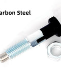 Pair Of M12 Push Fit Ball Nose Spring Plungers Carbon Steel Self Locking Locate Pins Retractable Industrial Hardware with nut
